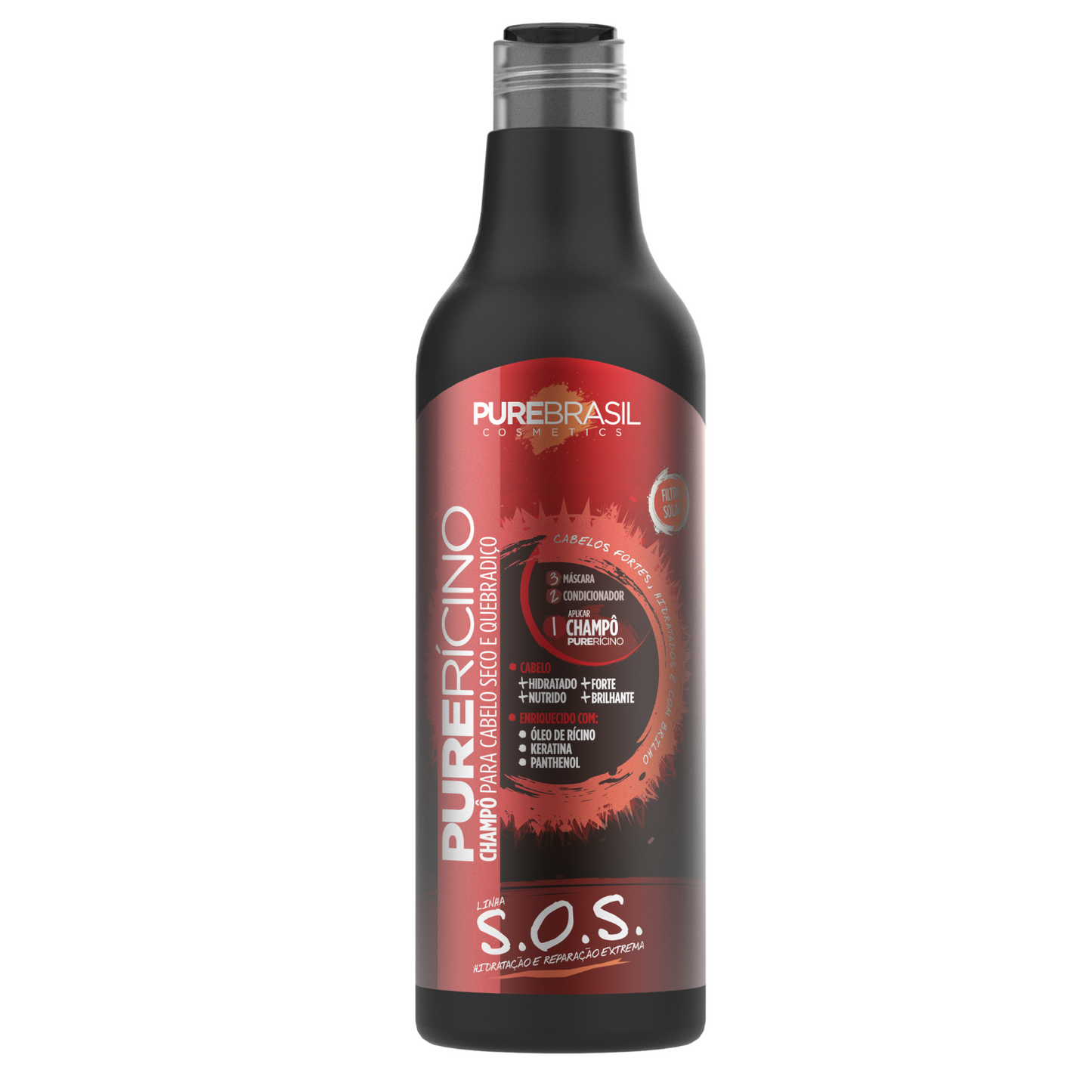 Pure Brasil Champô Pure Rícino 500ml