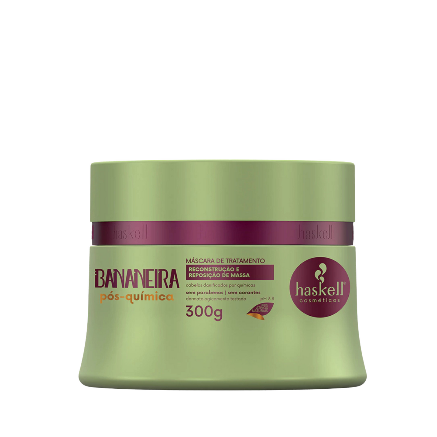 Haskell Máscara de Tratamento Bananeira Pós-Química 300g