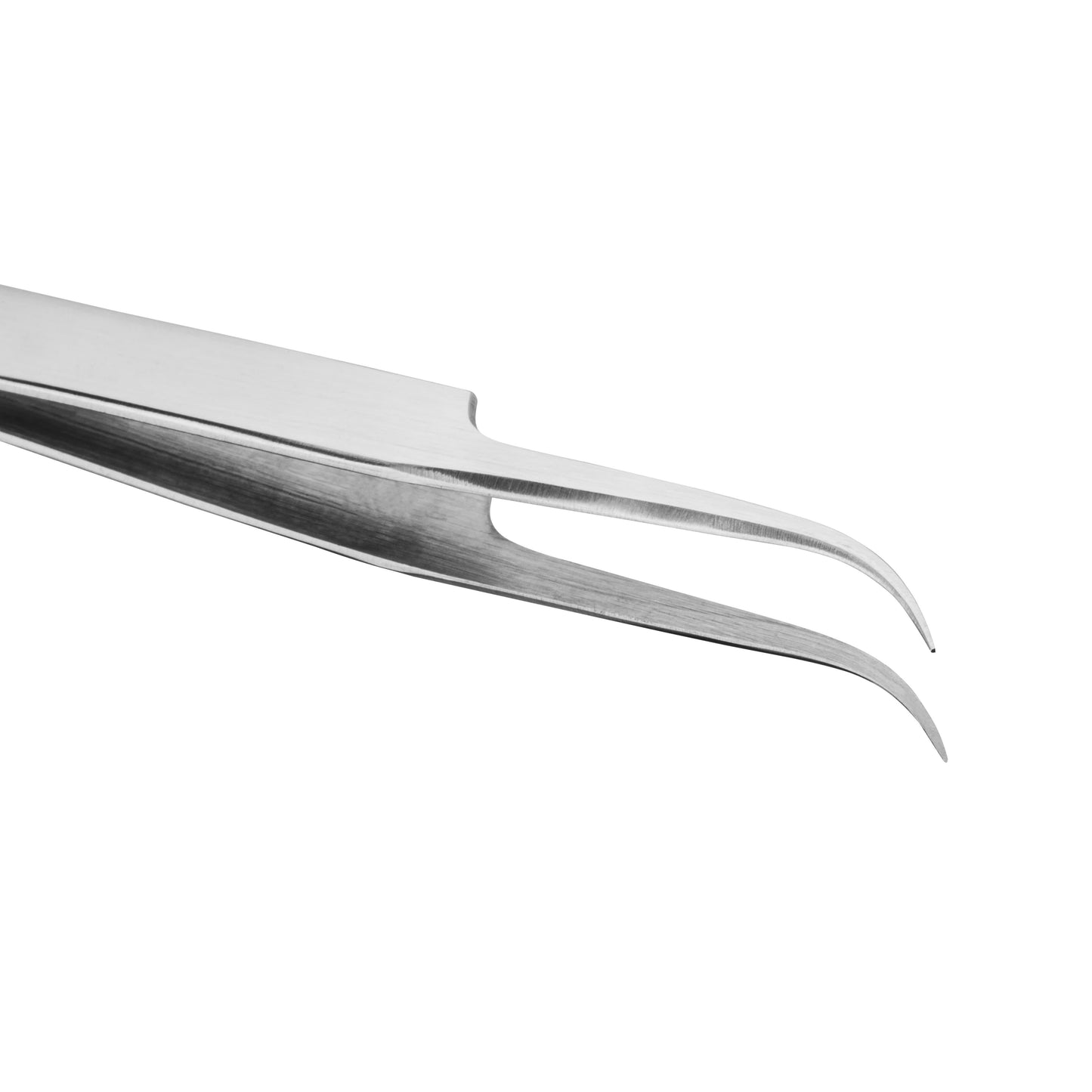 Curved Tweezers for Thread-to-Strand Extension