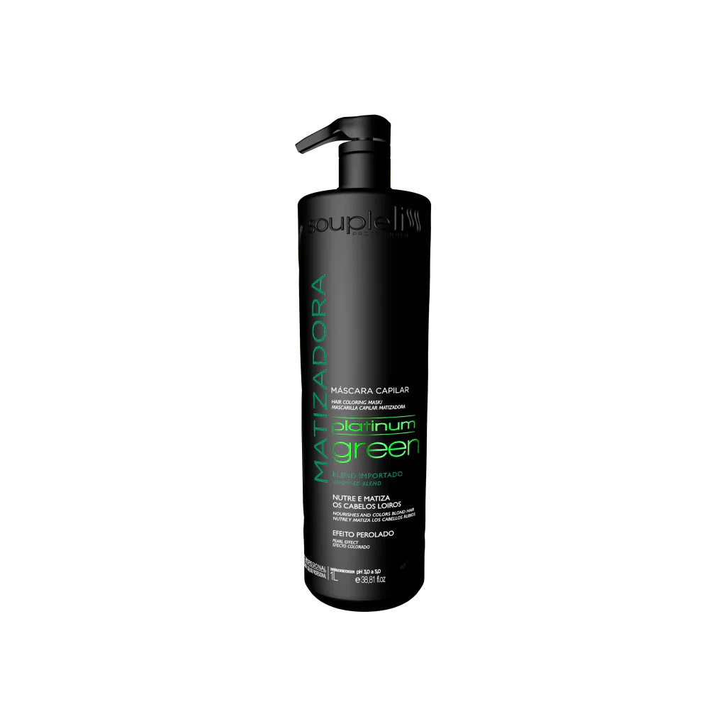 Máscara Matizadora Platinum Green 01 lt Soupleliss Professional