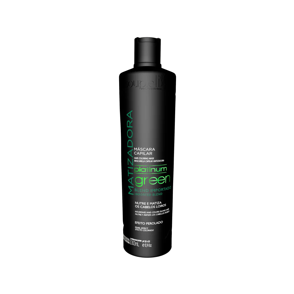 Máscara Matizadora Platinum Green 300 ml Soupleliss Professional
